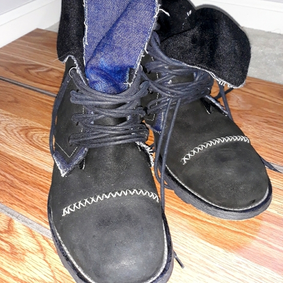 Gordon Rush suede and denim boots. Size 10 - Picture 1 of 9